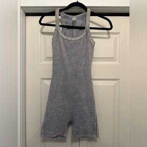 Gray Sleeveless Romper